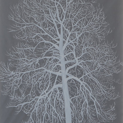 Frêne commun, 2017, technique mixte sur papier calque, 21 x 30 cm
